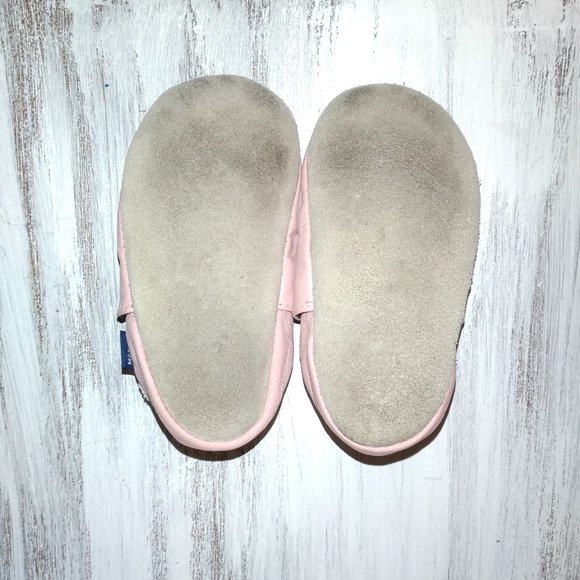 Robeez Pink cat Leather Soft Sole Moccasins - Picture 4 of 7
